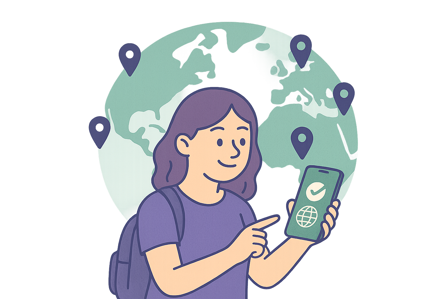 Global connectivity illustration